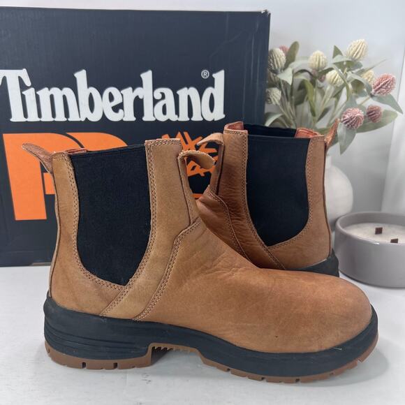 Timberland PRO Birchline Chelsea Composite Toe Work Boots Brown Womens Size 9W - Picture 5 of 10
